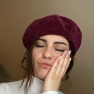 ASOS maroon raspberry beret